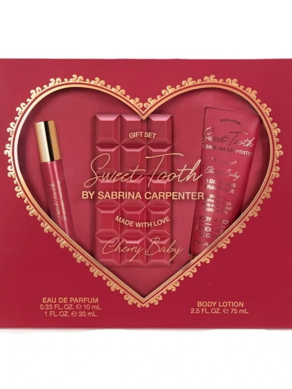 Sweet Tooth by Sabrina Carpenter Cherry 3 Piece Gift Set